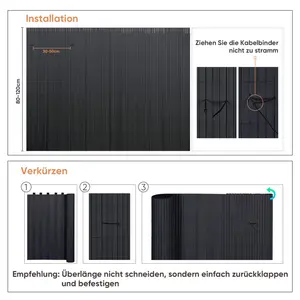 Antarious Black Composite Yard/Privacy Fence 160cm H x 500cm W x 1.4cm D