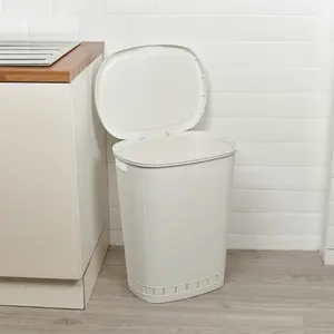 Artic Plastic Laundry Basket White