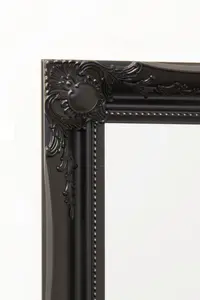 MirrorOutlet Hamilton Black Shabby Chic Design Small Mirror 76 x 66cm