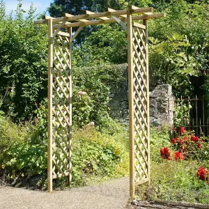 Zest Sunset Trellis Wooden Garden Arch Pergola Plant Support FSC Wood