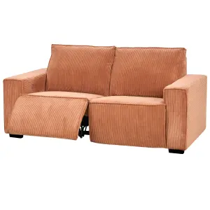 Jumbo Cord Electric Recliner Sofa Orange NUKARI