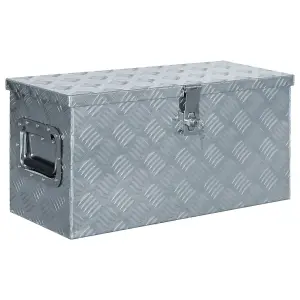 Berkfield Aluminium Box 61.5x26.5x30 cm Silver