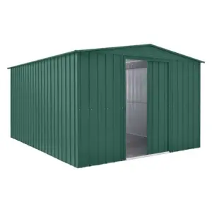 Globel 10x6ft Apex Metal Garden Shed - Green