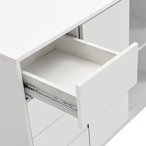 Matt Swivelling High Gloss Computer Desk In White