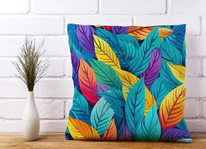 Bright Colourful Leaves Cushions 60cm x 60cm