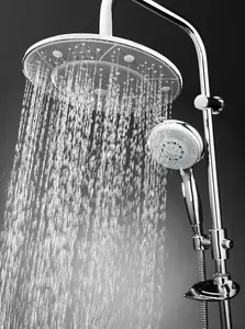 Invena Exposed Bathroom Mixer Shower Rain Pole Valve Tap Multifunction Set