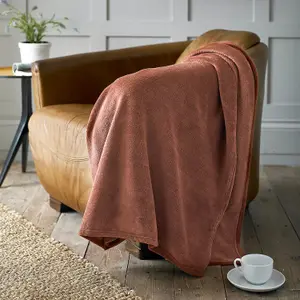 SuperSoft Warm Snuggle Throw 140x180cm Cinnamon