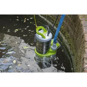 High-Performance Submersible Stainless Steel Pump for Dirty Water - 225L/Min with Automatic Cut-Out