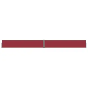 Berkfield Retractable Side Awning Red 117x1200 cm