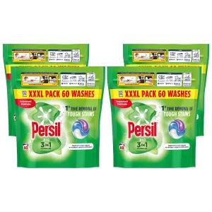 Persil XXXL 3in1 Laundry Washing Capsules Bio w/ Lasting Freshness 240W, 4pk