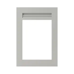 GoodHome Garcinia Integrated handle Matt stone Shaker Glazed Cabinet door (W)500mm (H)715mm (T)20mm