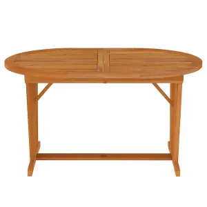 Berkfield Garden Table 200x100x75 cm Solid Wood Eucalyptus