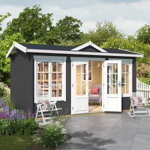 Lasita Muskham 1 Clockhouse Log Cabin - 4m x 2.46m - Double Glazed Summer House