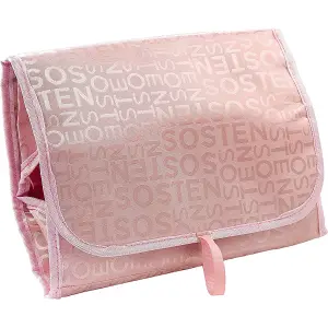 2 x Store & Fold Toiletry Bags - Stylish His & Hers Travel Wash Bags with 4 Clear Zipped Compartments - 1 of Each Pink & Black