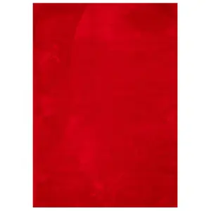 Rug HUARTE Short Pile Soft and Washable Red 240x340 cm