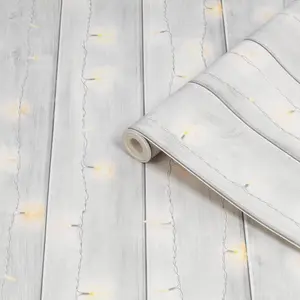 Fresco Grey Twinkle lights Smooth Wallpaper