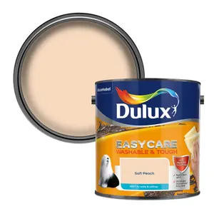 Dulux Easycare Washable & Tough Soft peach Matt Wall & ceiling Emulsion paint, 2.5L