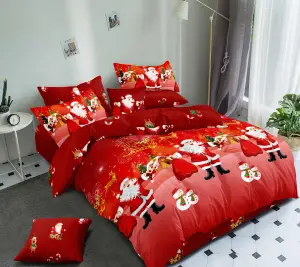 Red Santa Festive Christmas Duvet Set