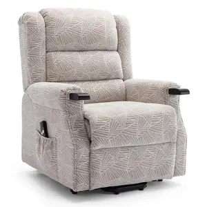 Ashfield Electric Fabric Single Motor Riser Rise Recliner Lift Mobility Tilt Chair Cream