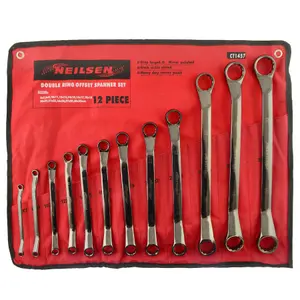 12pc 35 Offset Degree Spanner Set 6 to 32mm Double Ended Metric Ring Spanners