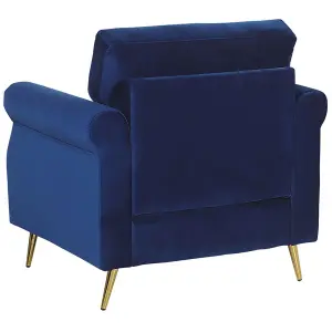 Armchair VIETAS Velvet Navy Blue