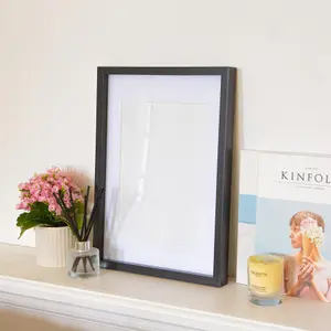 Nicola Spring Photo Frame with A4 White Mount - A3 (12" x 17") - Pack of 2