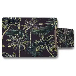 Green Palm on Black (Placemat & Coaster Set) / Default Title