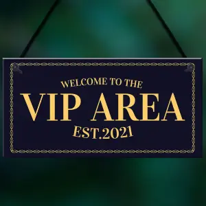 Red Ocean VIP AREA Home Bar Sign Novelty Garden Bar Signs Man Cave Decor Signs