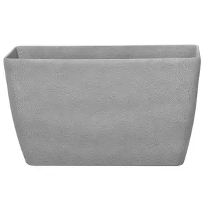 Set of 2 Flower Pot Stone Grey 74 x 32 x 45 cm BARIS