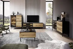 Stylish Lang TV Cabinet H550mm W1800mm D390mm - Modern Design with Pull-Down Doors