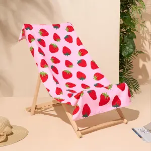 Strawberry Towel Bath Quick Dry Summer Travel Microfibre Absorbent Swim Holiday