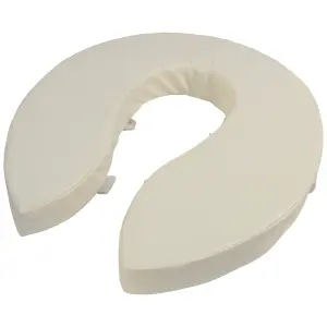 Foam Padded Raised Toilet Seat - Raised 2 Inches - Easy Install Removable Cover