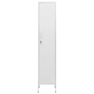 Berkfield Locker Cabinet White 35x46x180 cm Steel