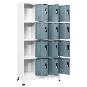 Berkfield Locker Cabinet Light Grey and Dark Grey 90x45x180 cm Steel