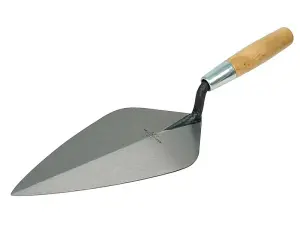 34 Wide London Pattern Brick Trowel - Wooden Handle 10.1/2In