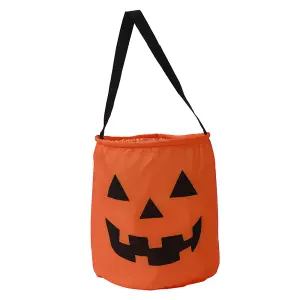 Halloween Pumpkin Trick or Treat Candy Bag Orange Bag Fabric Bag