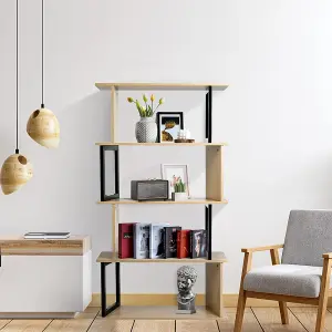 4-Tier Creative Wooden Bookshelf