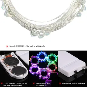 Battery Powered Fairy String Light in White 5 Meters 50 LED