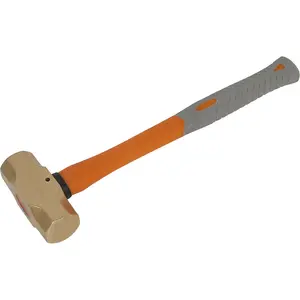 3lb Sledge Hammer - Non-Sparking - Fibre Glass Shaft - Shock Absorbing Grip