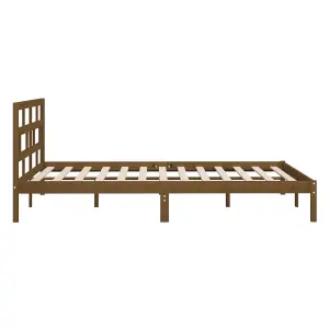 Berkfield Bed Frame Honey Brown Solid Wood Pine 120x200 cm