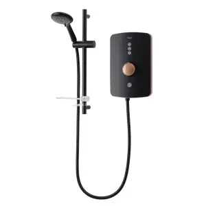 Triton Amala Black Brushed Copper effect Manual Electric Shower, 9.5kW