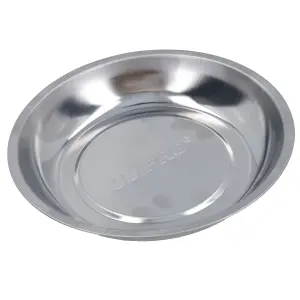 3 Pack Magnetic Parts Tray Dish Storage Holder Circular Round Stainless Steel 6" AT704