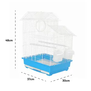 KCT Indoor Bird Cage Santiago Small Exotic Portable - Blue