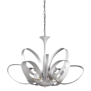 Luminosa Serena Designer 9 Light Pendant Ceiling Light, White