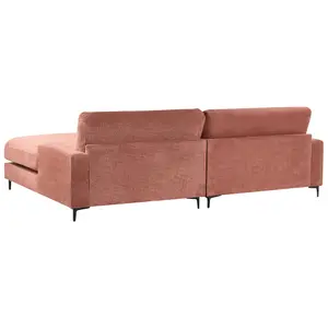 Left-Hand Corner Sofa MALOY Red 3 Seater Left Hand