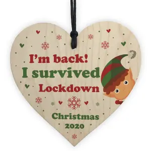 Funny Lockdown Sign Christmas Decoration Christmas Gift For Daughter Son Elf Sign