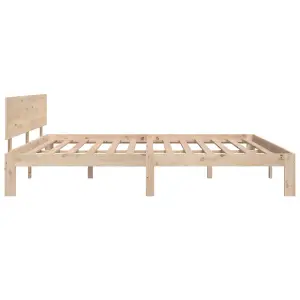 Berkfield Bed Frame Solid Wood 180x200 cm Super King Size