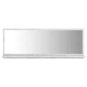 Dorlene Framed Wall Mounted Bathroom Mirror Concrete Grey / 90 cm