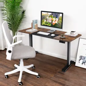 Costway Electric Standing Desk Stand-up Ergonomic Computer Workstation w/ Smart Controller