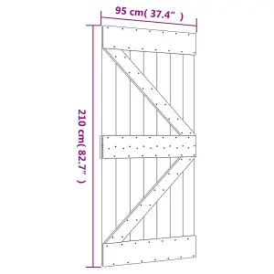 Berkfield Door NARVIK 95x210 cm Solid Wood Pine